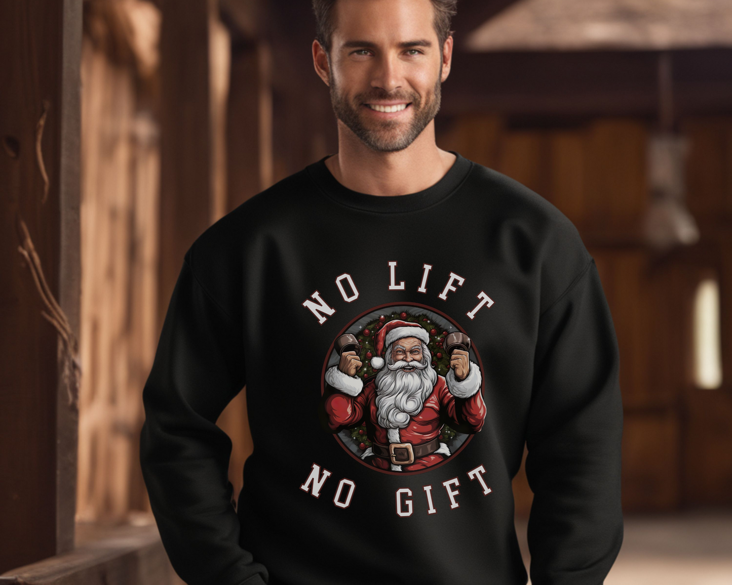 No Lift, No Gift Christmas Sweater