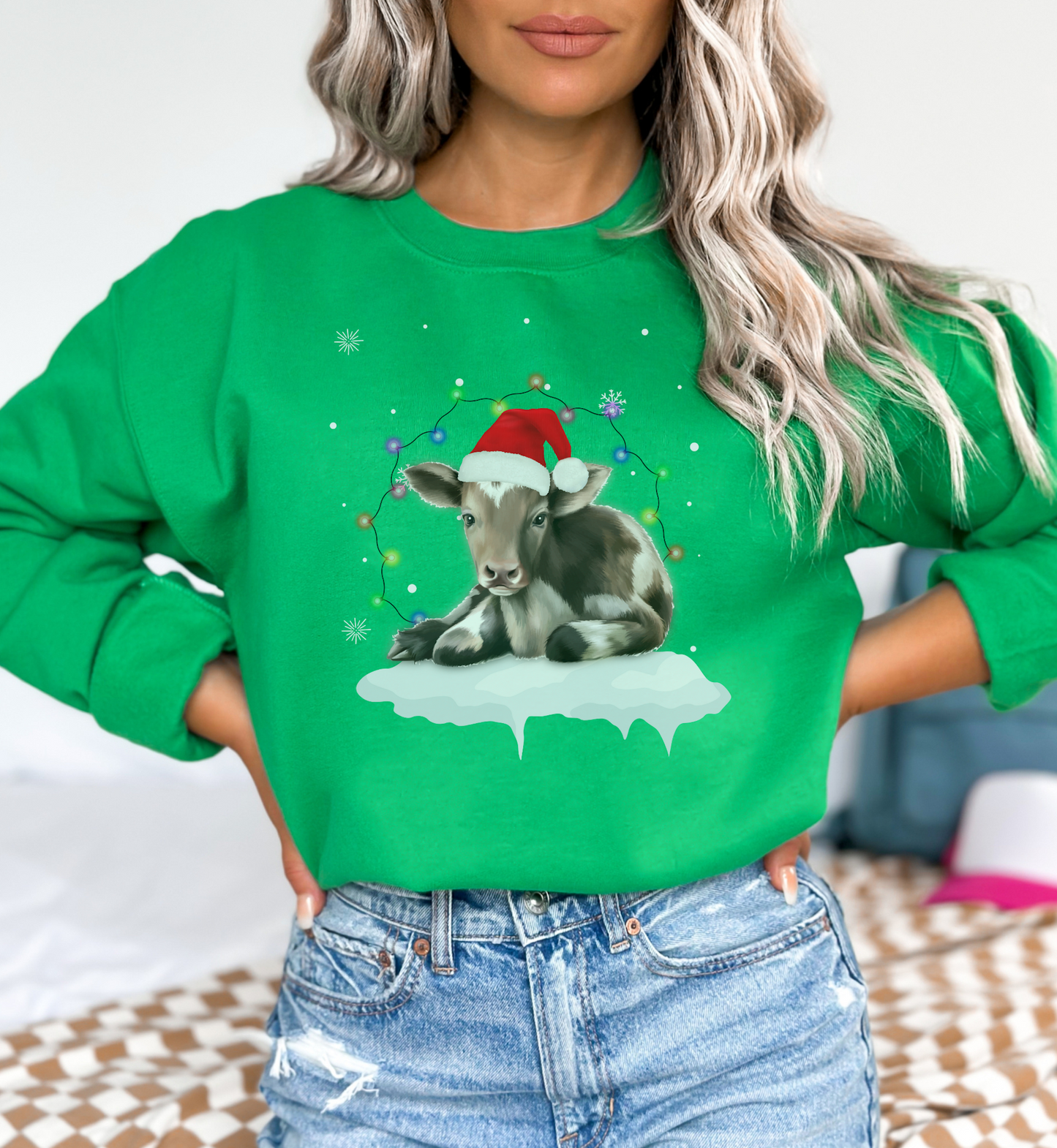 MOE-HO-HO HEIFER KOE KERST Sweater
