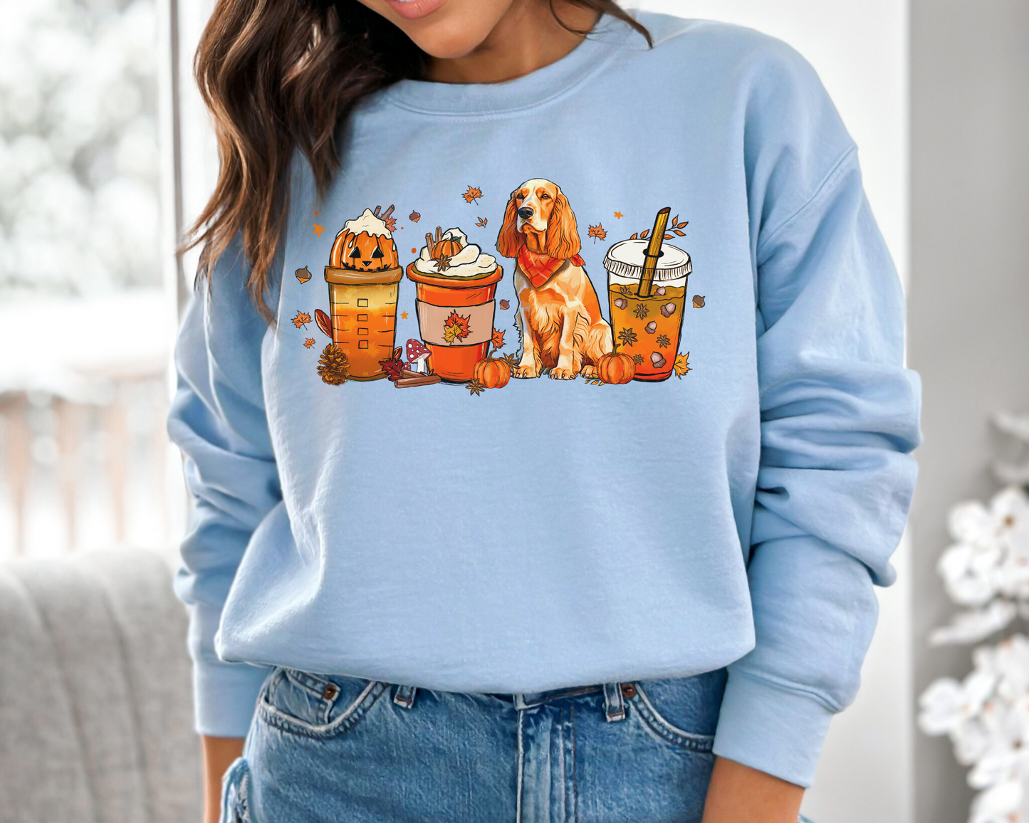 Halloween Herfst Cocker Spaniel Sweater