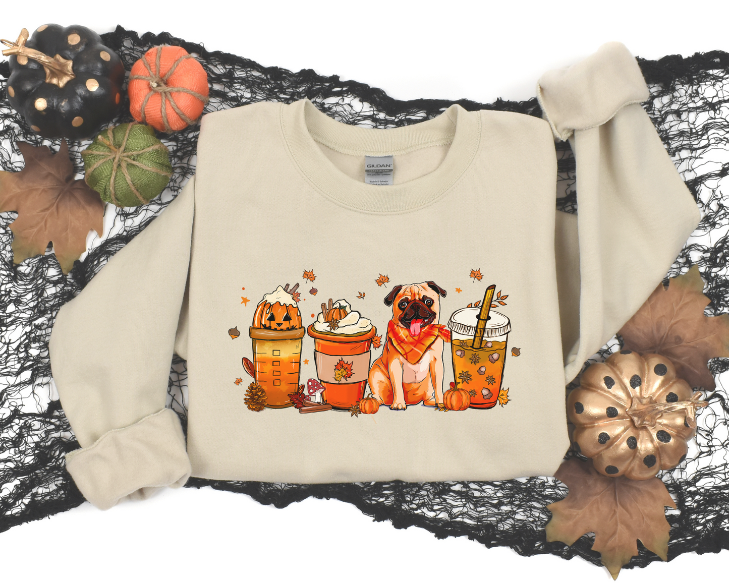Halloween Herfst Bulldog Sweater