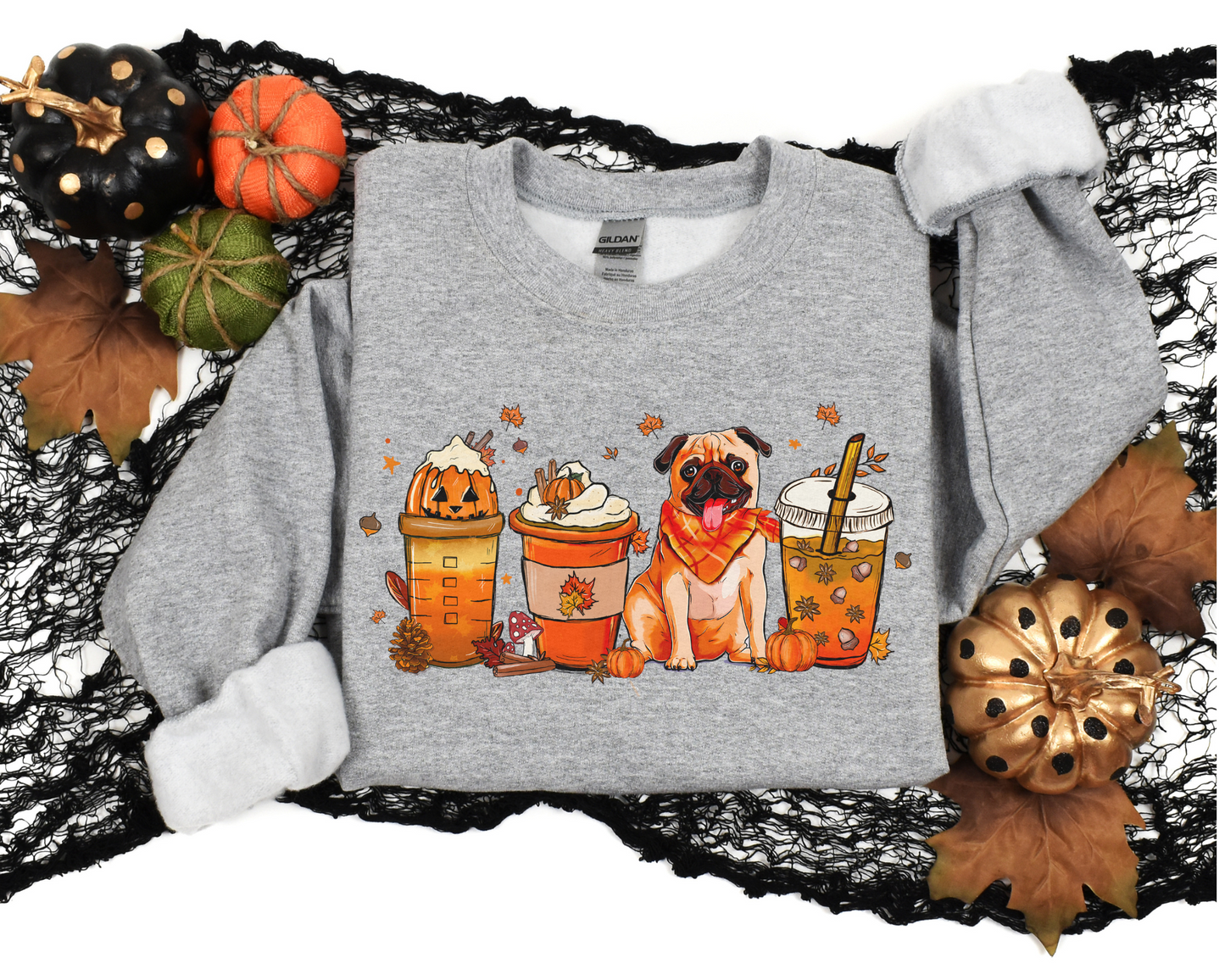 Halloween Herfst Bulldog Sweater