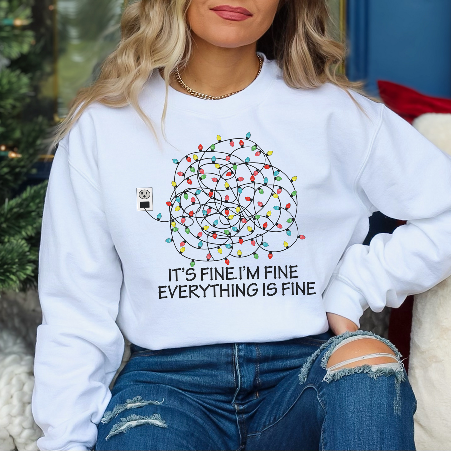 EVERYTHING is FINE Kerstmis Sweater