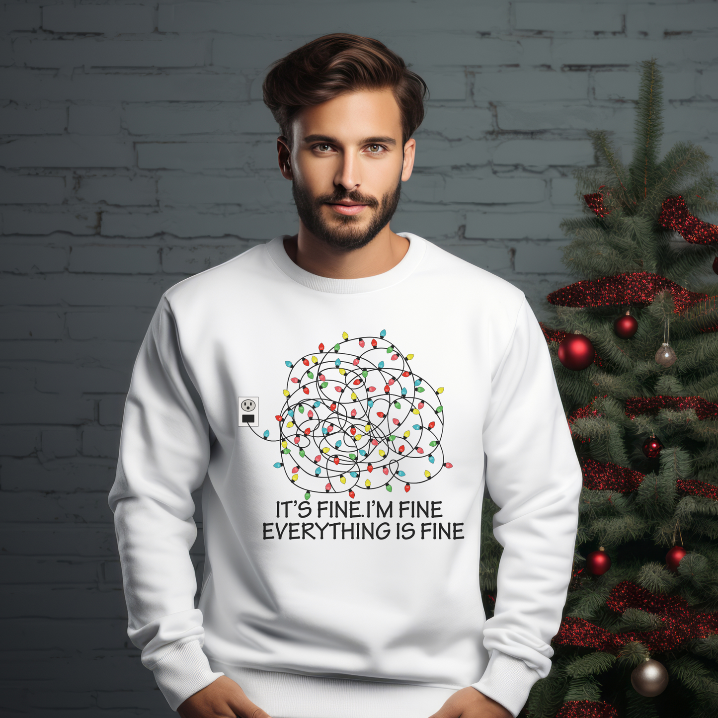 EVERYTHING is FINE Kerstmis Sweater