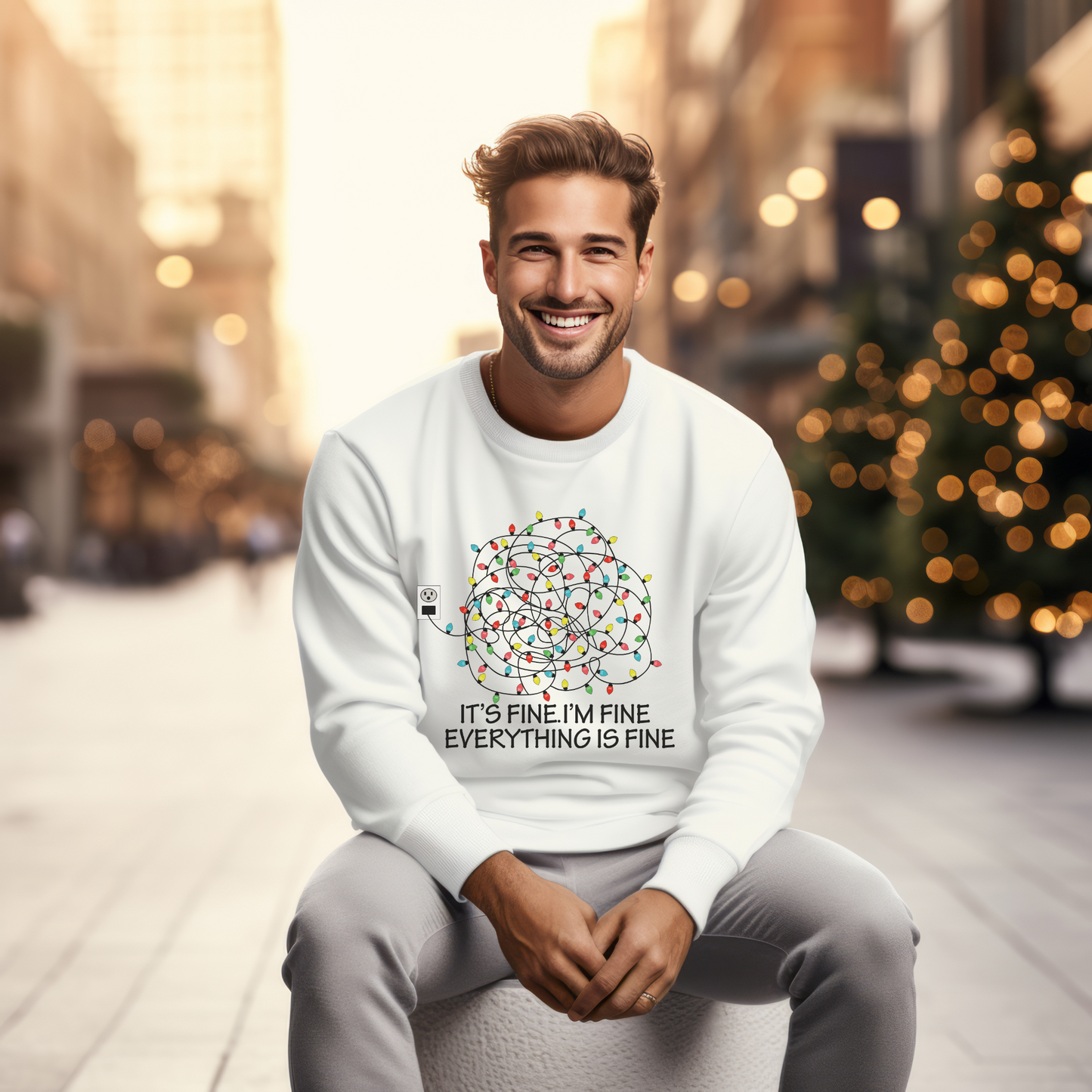 EVERYTHING is FINE Kerstmis Sweater