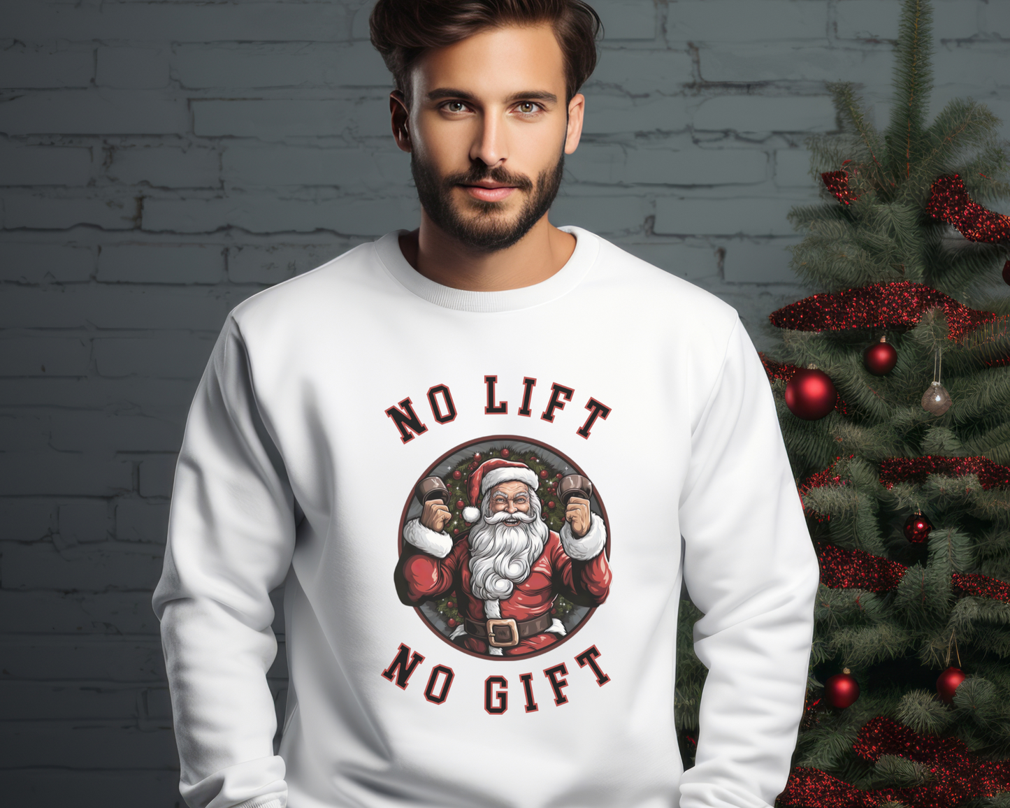 No Lift, No Gift Christmas Sweater