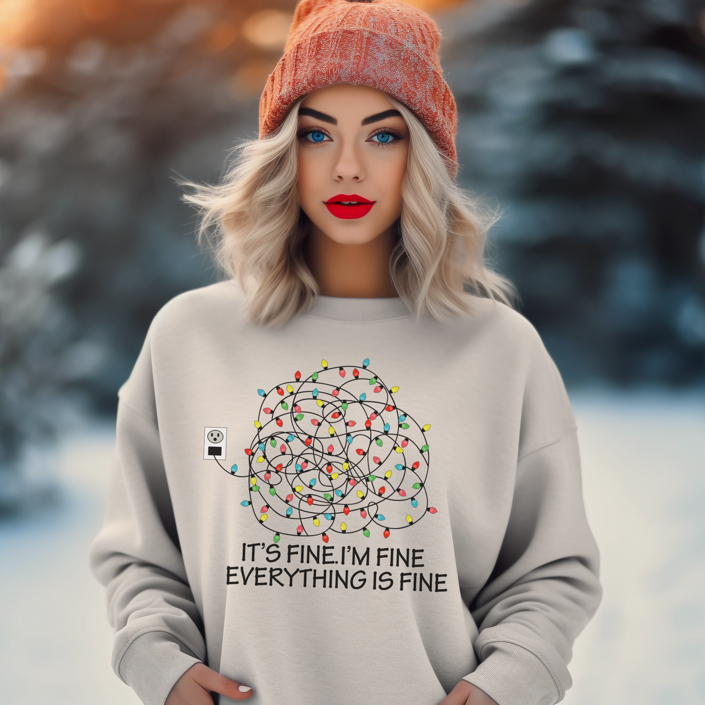 EVERYTHING is FINE Kerstmis Sweater
