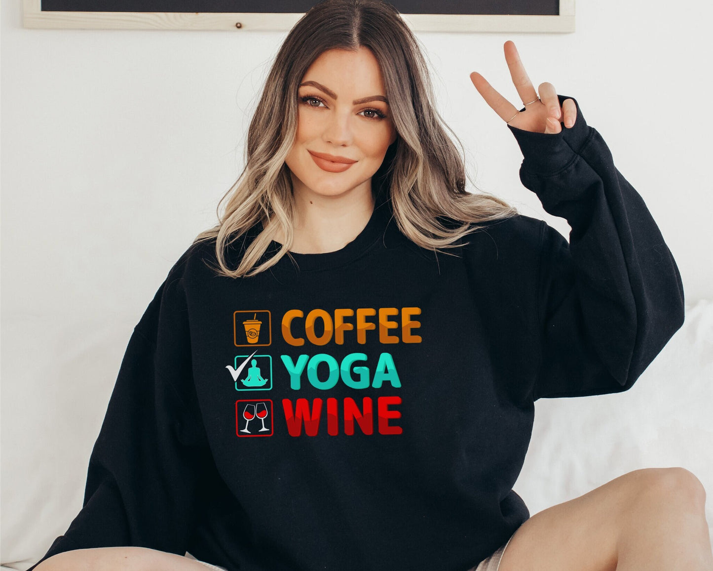 COFFEE YOGA WINE Sweater