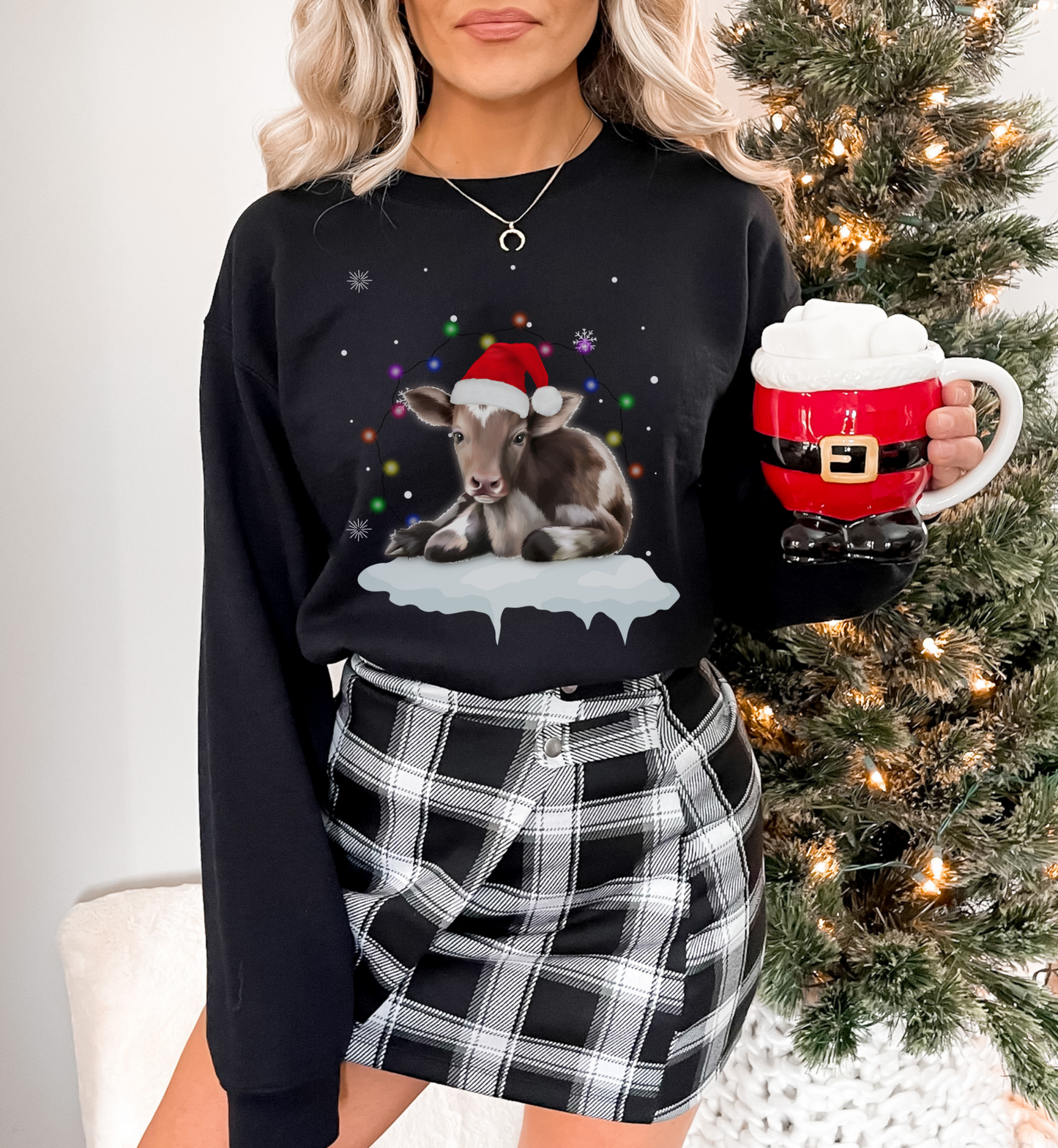 MOE-HO-HO HEIFER KOE KERST Sweater