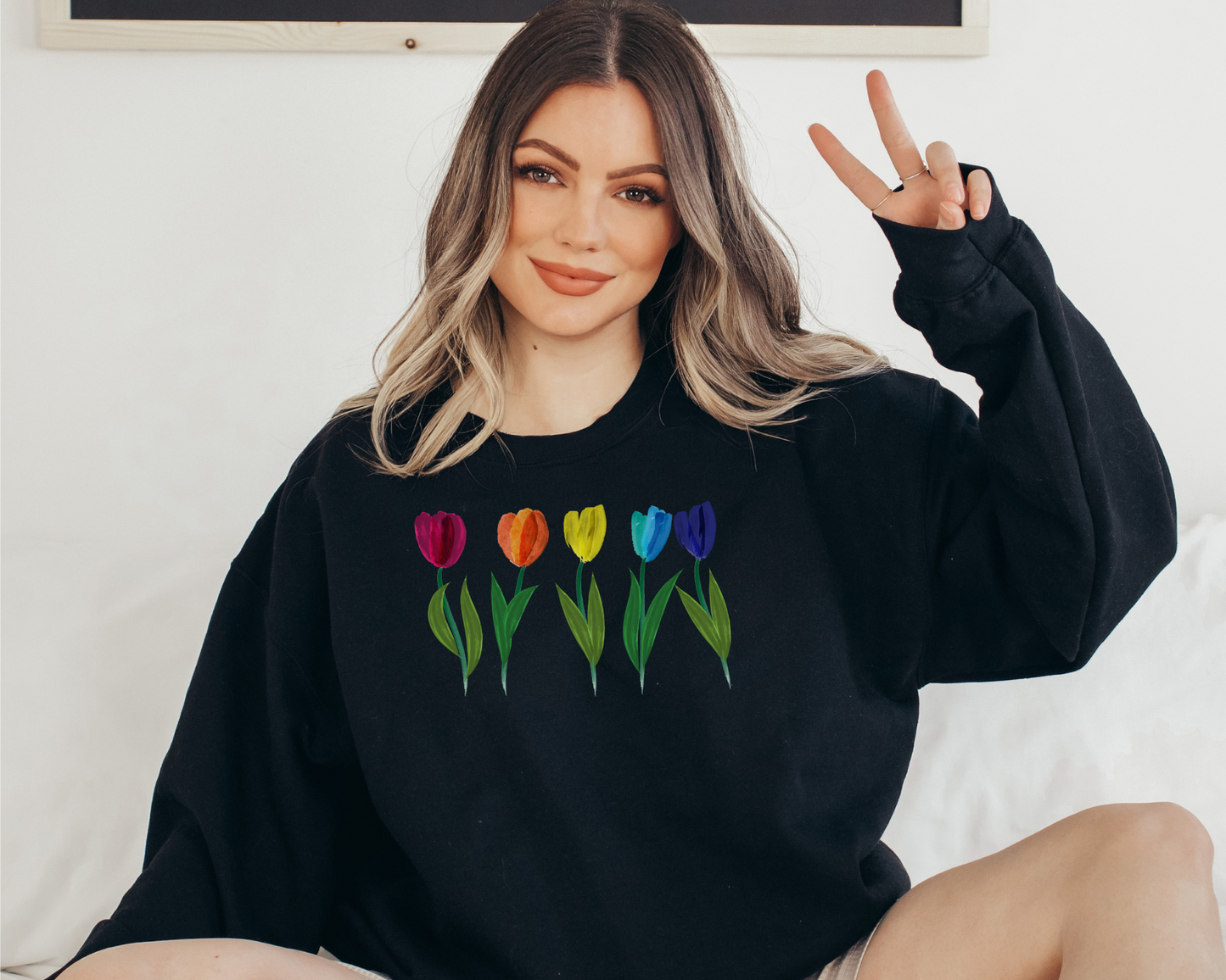 LGBT PRIDE RAINBOW DUTCH TULIPS Sweater