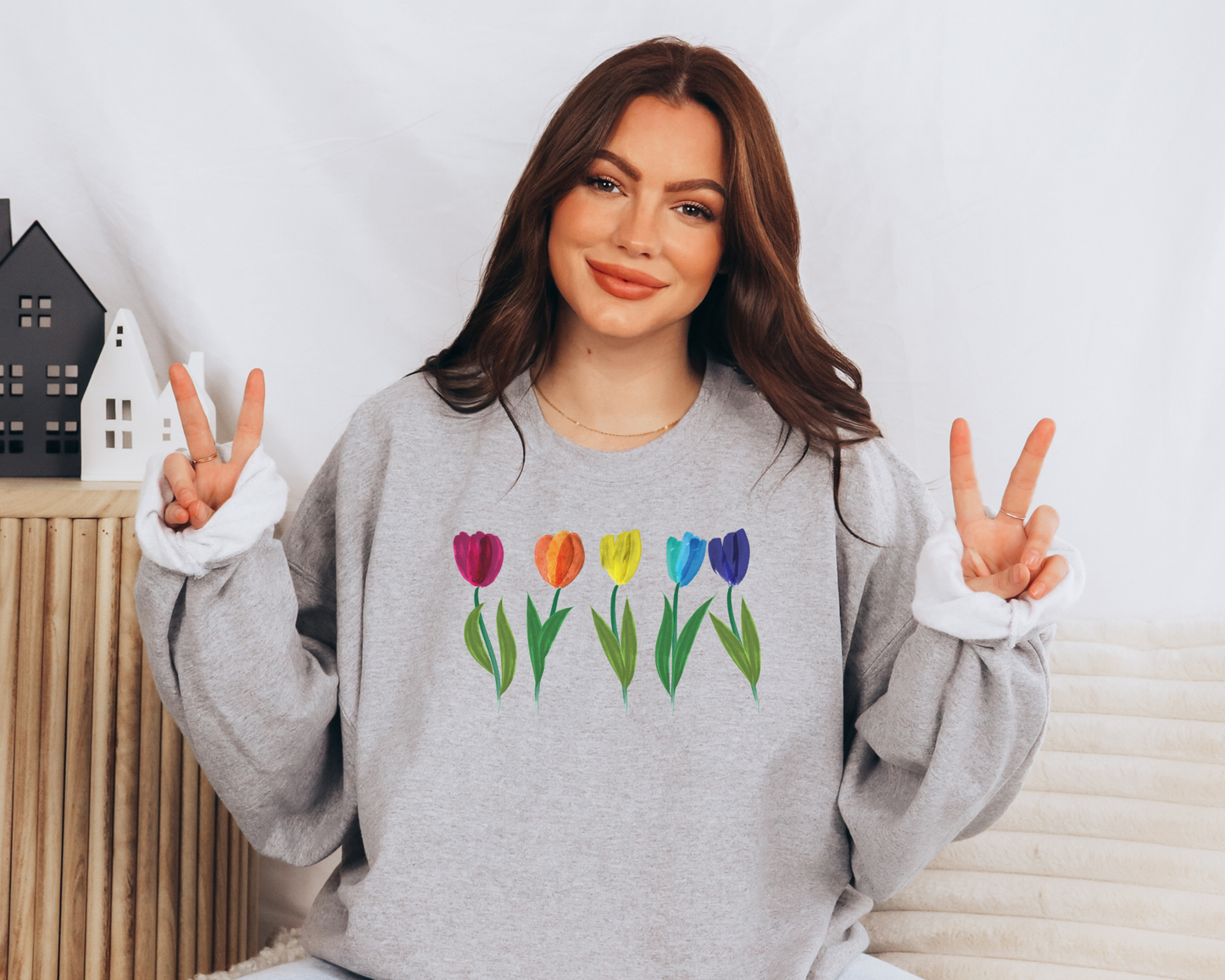 LGBT PRIDE RAINBOW DUTCH TULIPS Sweater
