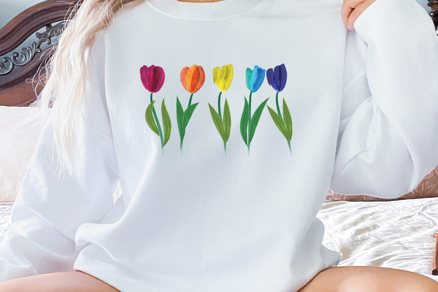 LGBT PRIDE RAINBOW DUTCH TULIPS Sweater