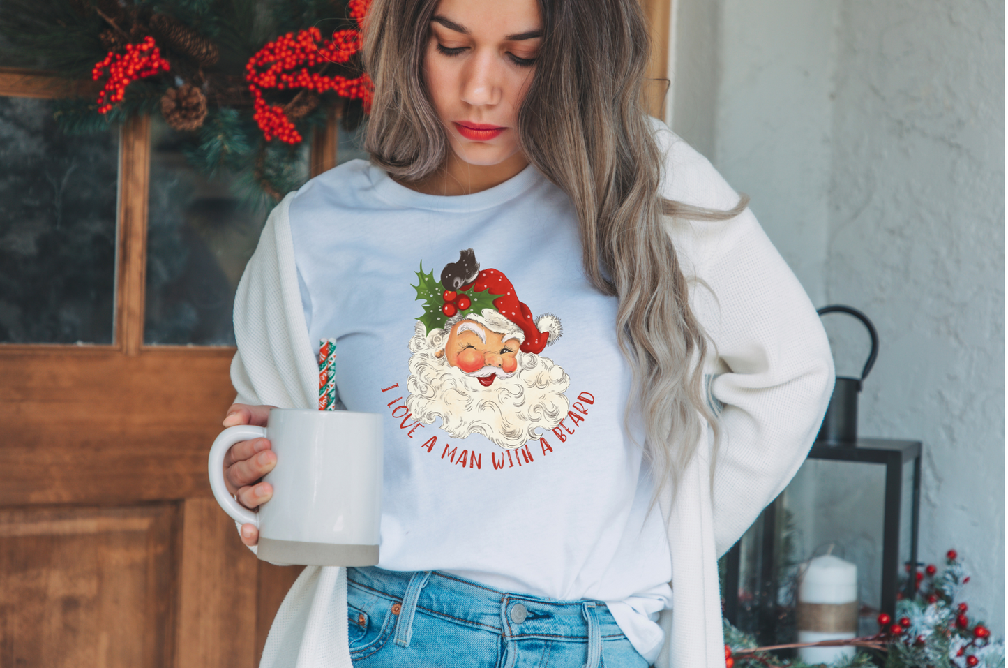 I LOVE A MAN WITH A BEARD T-shirt