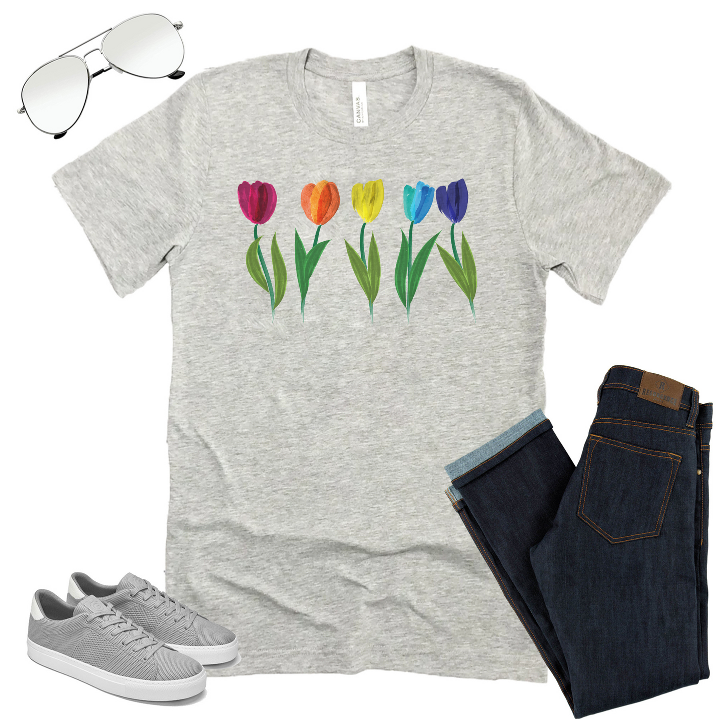LGBT PRIDE RAINBOW DUTCH TULIPS T-shirts