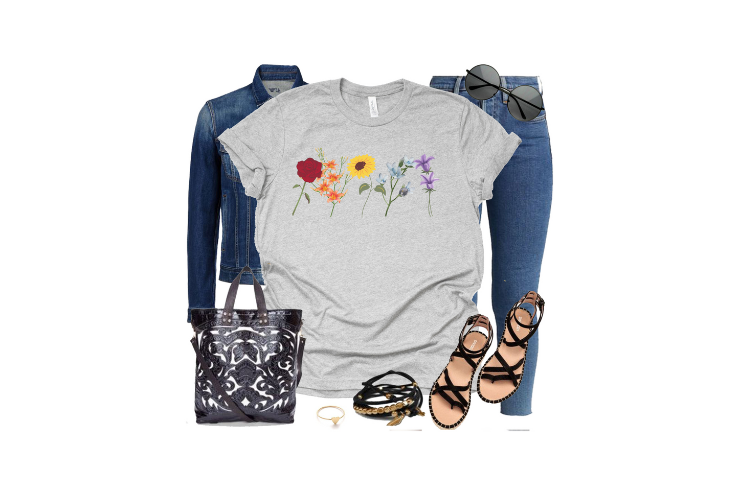 FLOWER POWER RAINBOW PRIDE - t-shirt