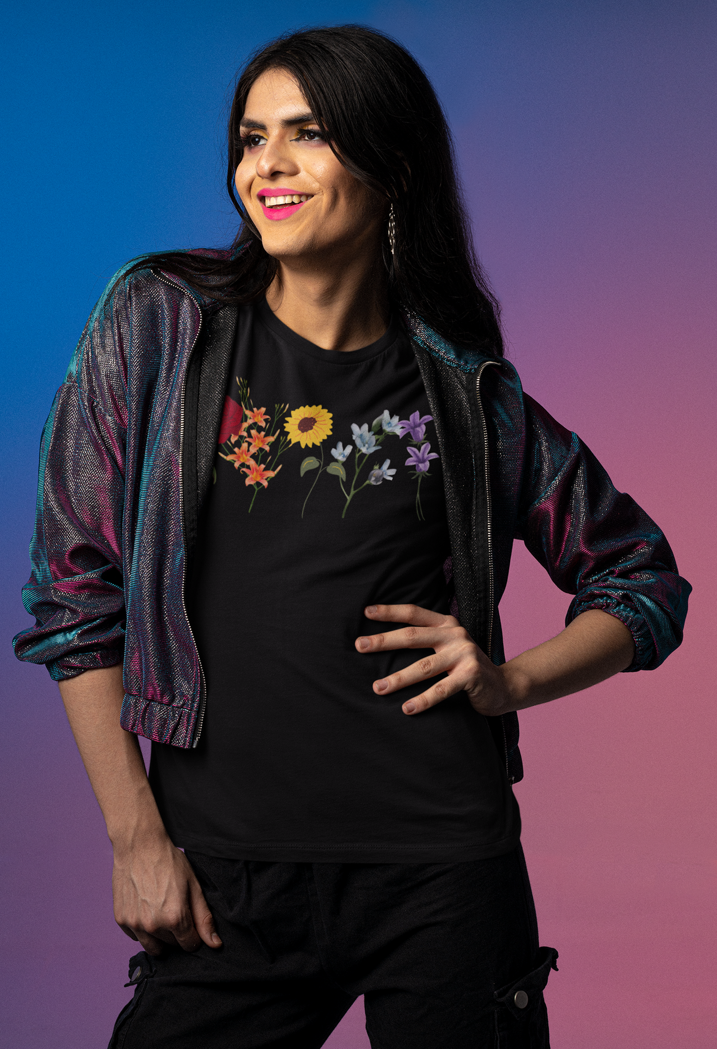 FLOWER POWER RAINBOW PRIDE - t-shirt