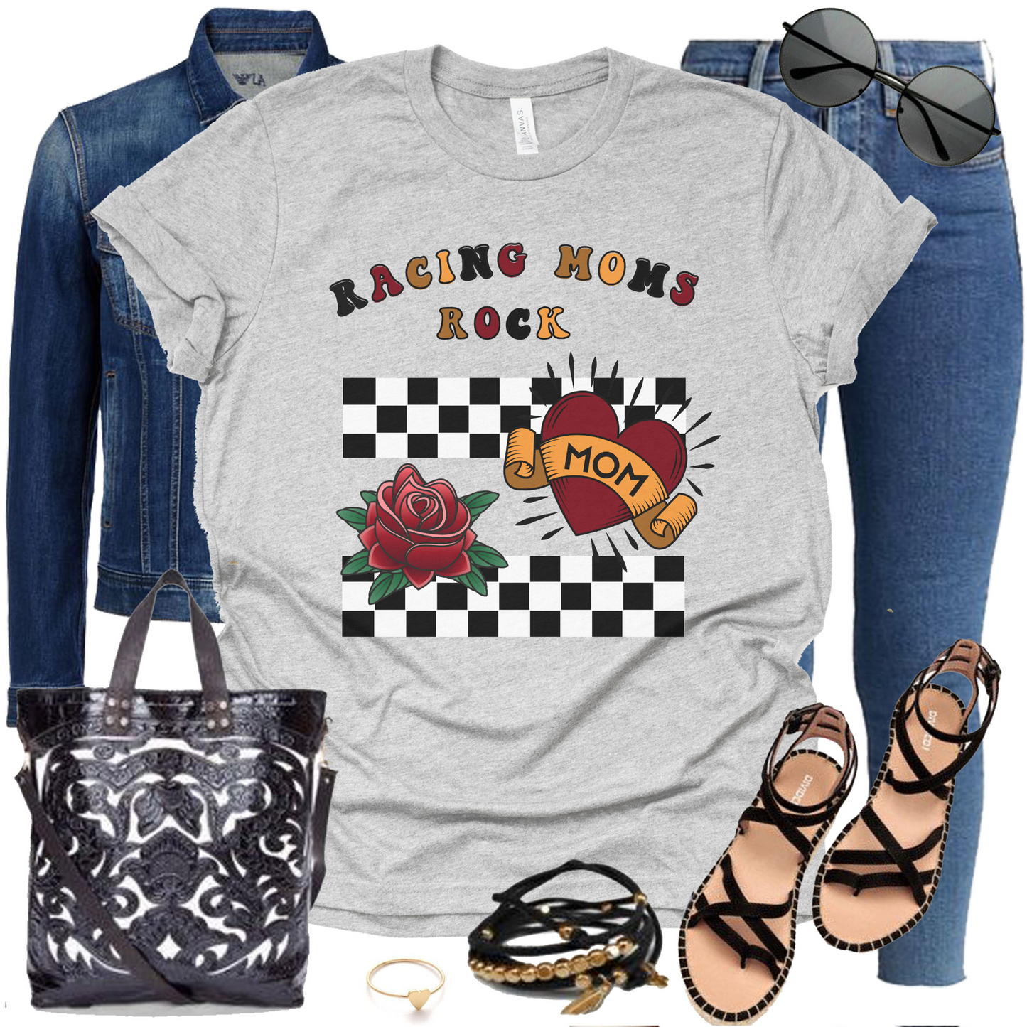 RACING MOMS ROCK T-shirt