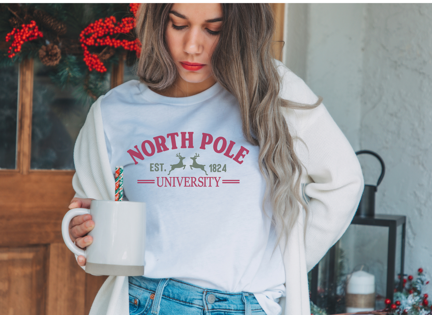KERST T-SHIRT NORTH POLE UNIVERSITY