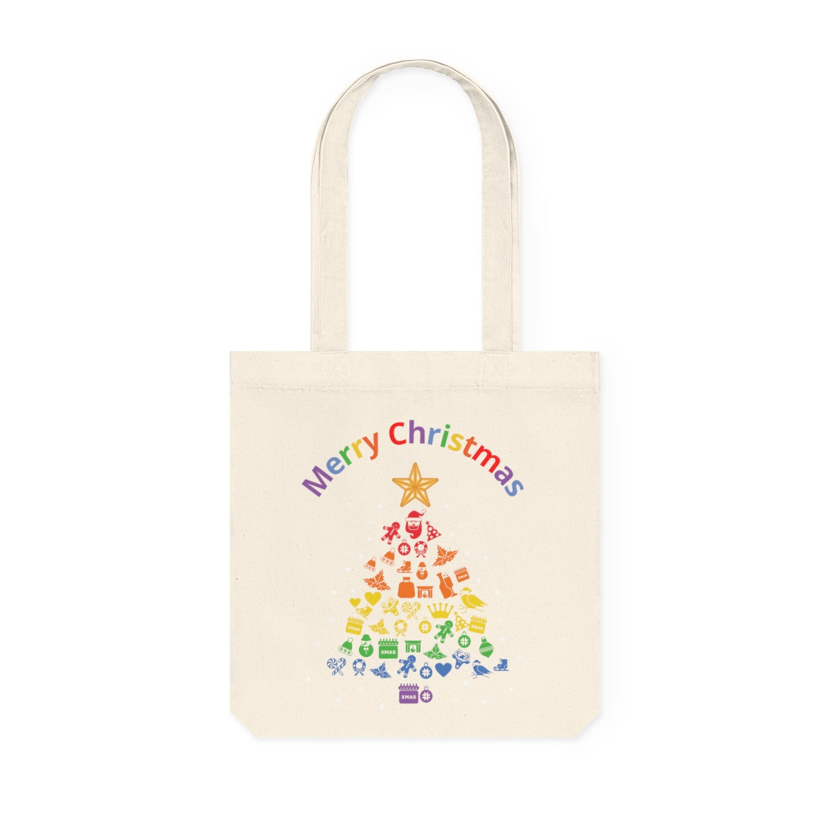 LGBT CHRISTMAS RAINBOW TREE - ECO Friendly Woven Tote Bag