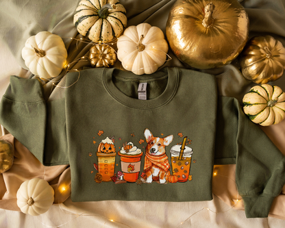 Halloween Herfst Corgi Sweater