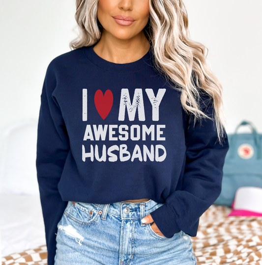 I ❤️ MY AWSOME HUSBAND Sweater
