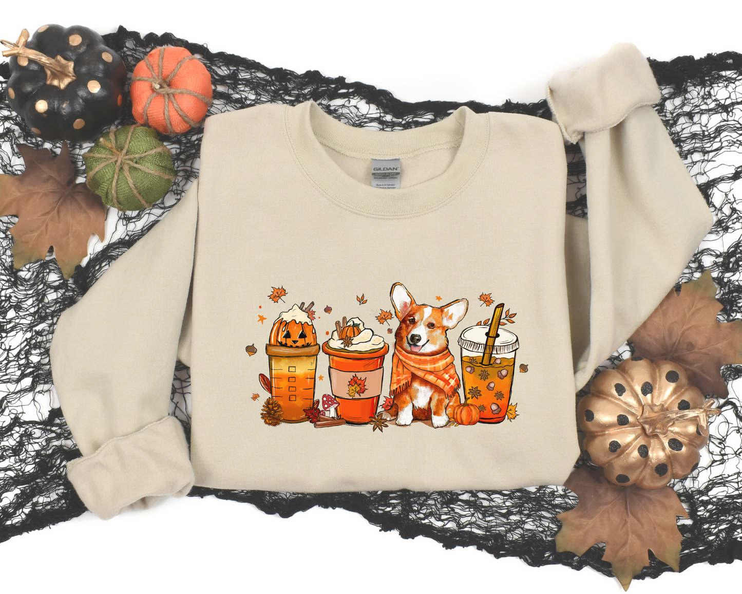 Halloween Herfst Corgi Sweater