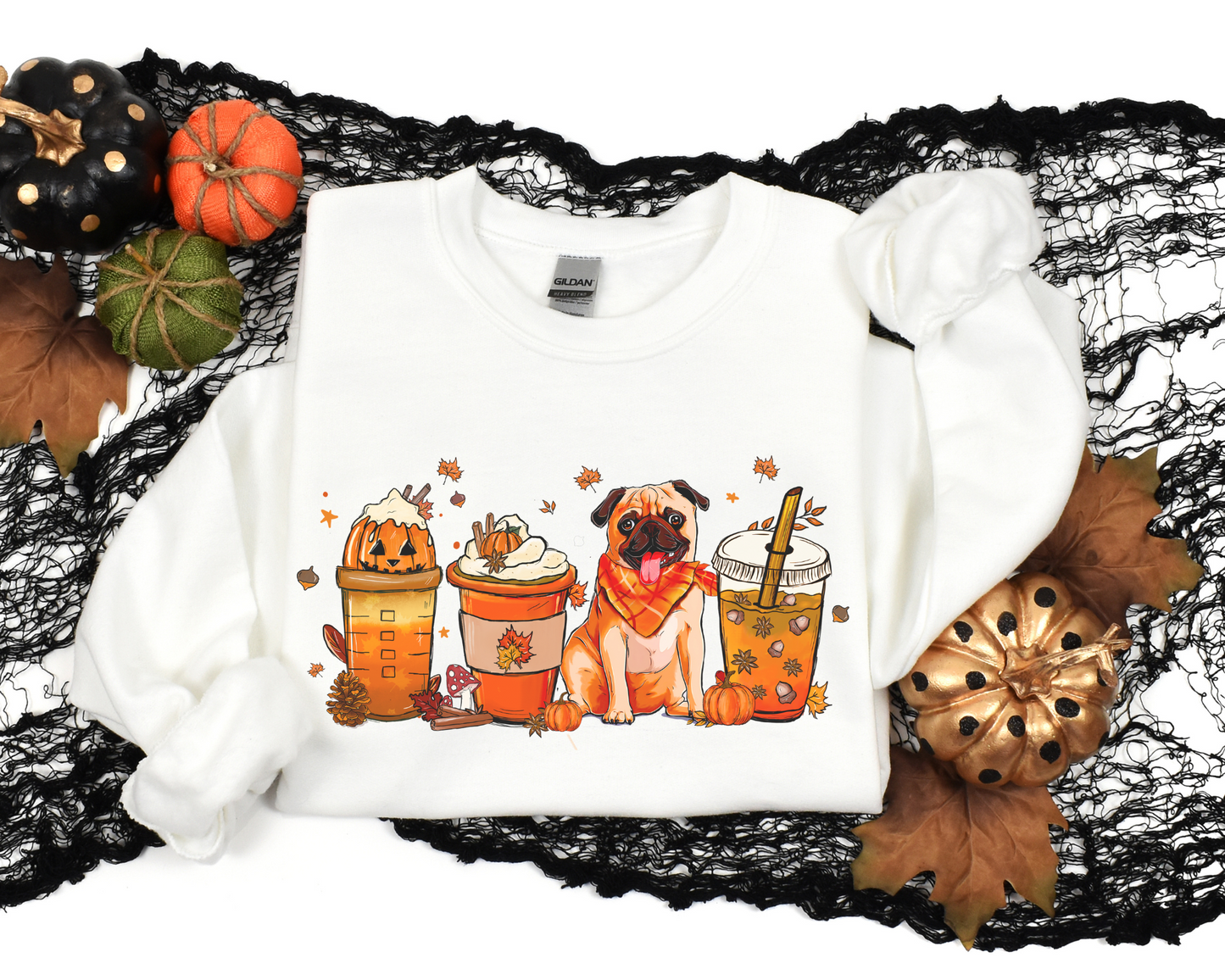 Halloween Herfst Bulldog Sweater