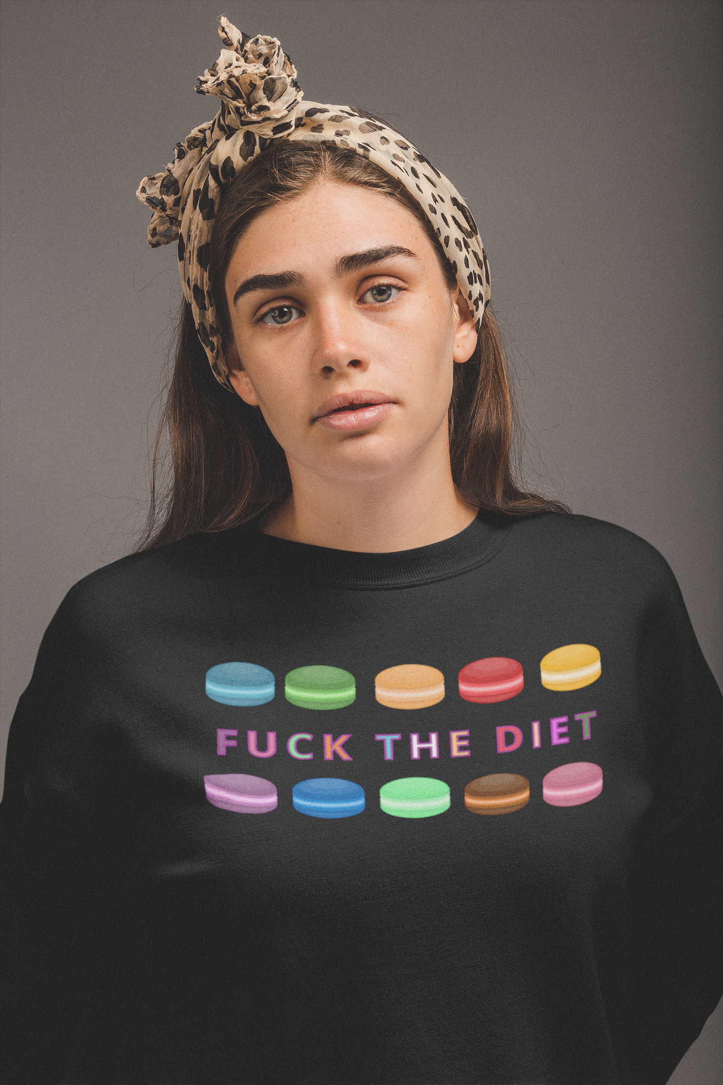 FUCK THE DIET DELICIOUS MACARONS Sweater