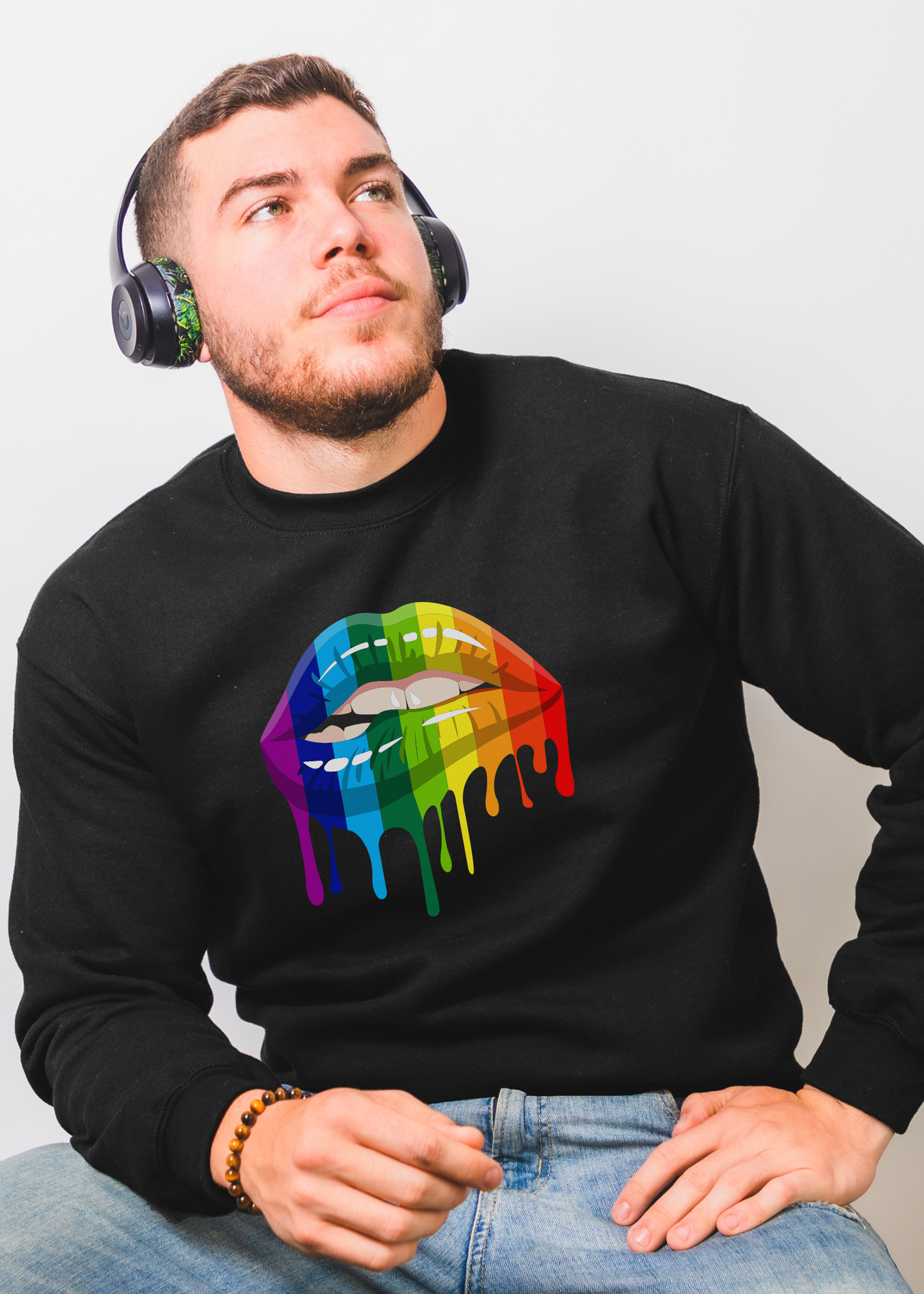 UNISEKS LGBT RAINBOW LIP Sweater