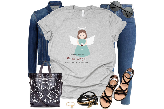 WINE ANGEL CABERNET MALBEC Uniseks T-shirt