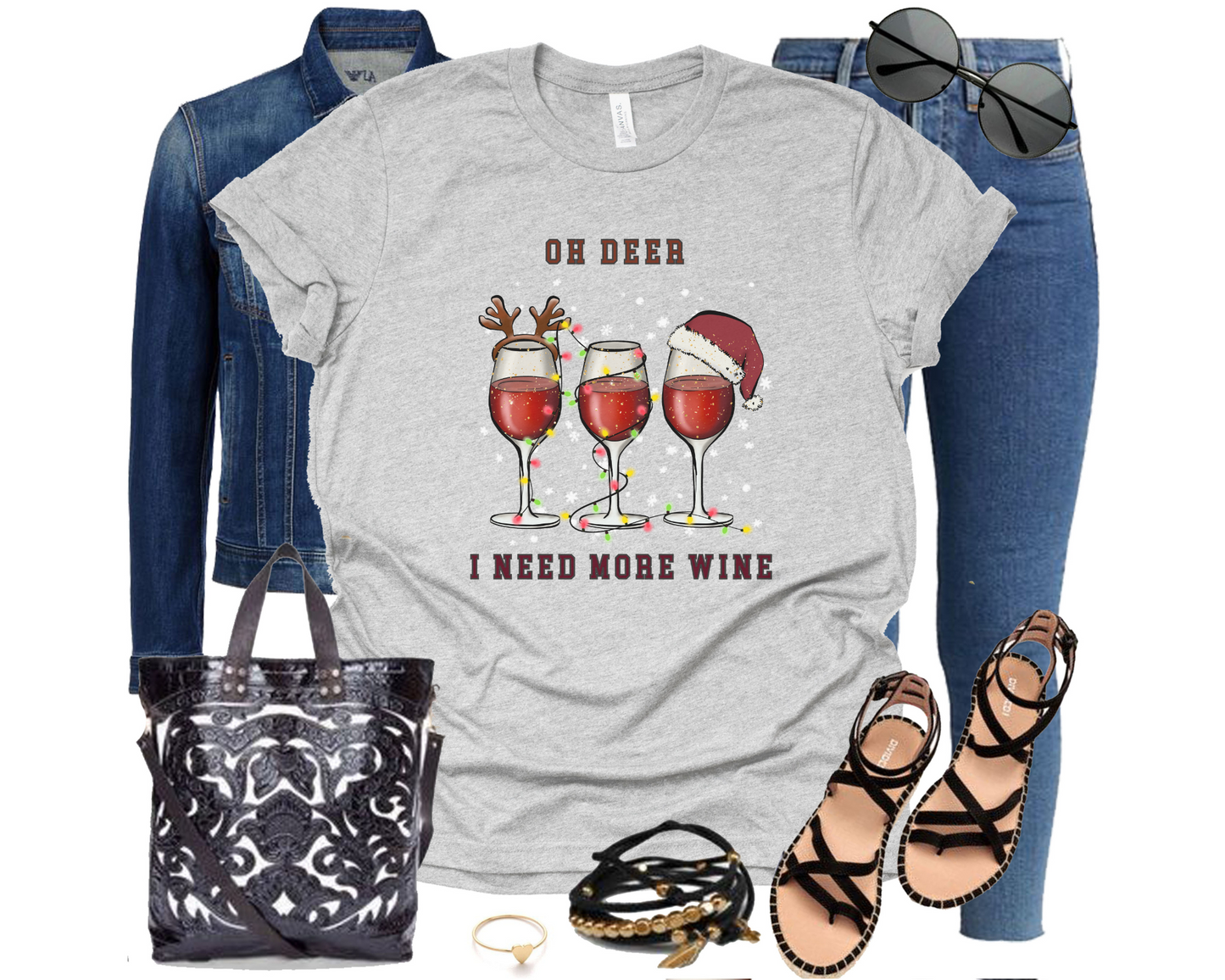 OH DEER I NEED MORE WINE T-shirt